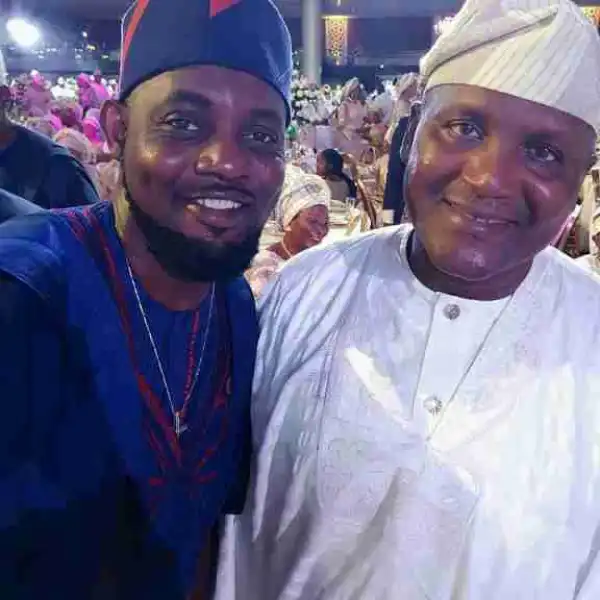 Comedian AY And Aliko Dangote Pictured Together At Saraki